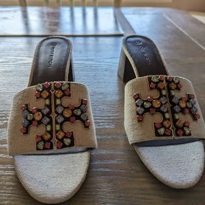 Tory Burch linen sandals